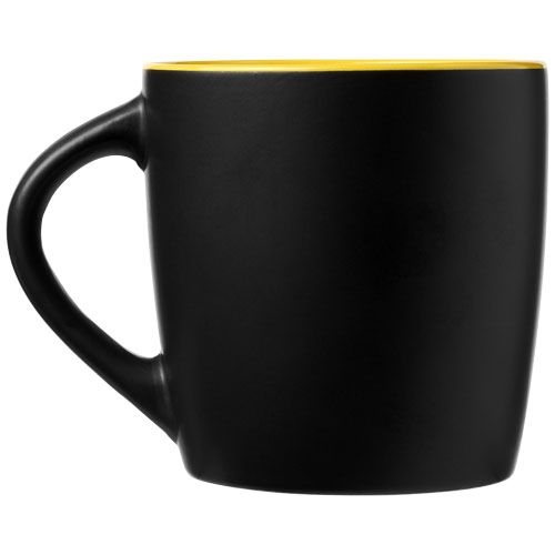 PF100476-6Riviera 340 ml Keramikbecher_ schwarz_gelb