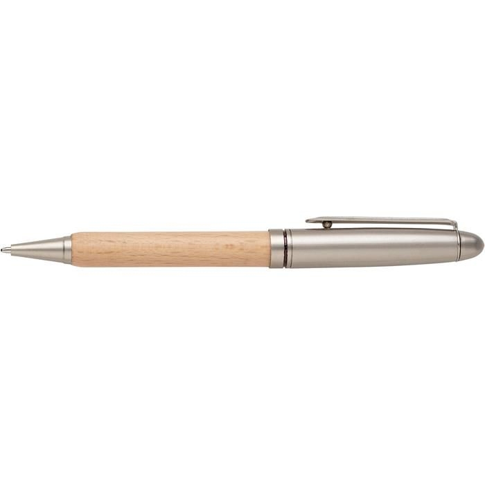 GI9157-11Kugelschreiber aus Buchenholz Tobias_ brown