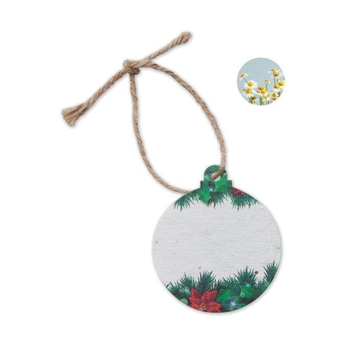 CX1515-06Bauseed Weihnachtsschmuck Samenpapier_ weiss