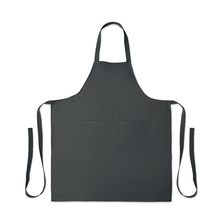 MO2249-15Gamma Kuechenschuerze Organic Cotton_ steingrau