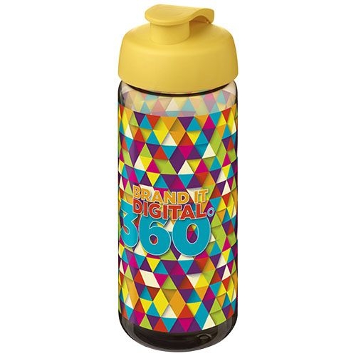 PF210445-5H2O Active® Octave Tritan™ 600-ml-Sportflasche mit Klappdeckel_ kohle_gelb