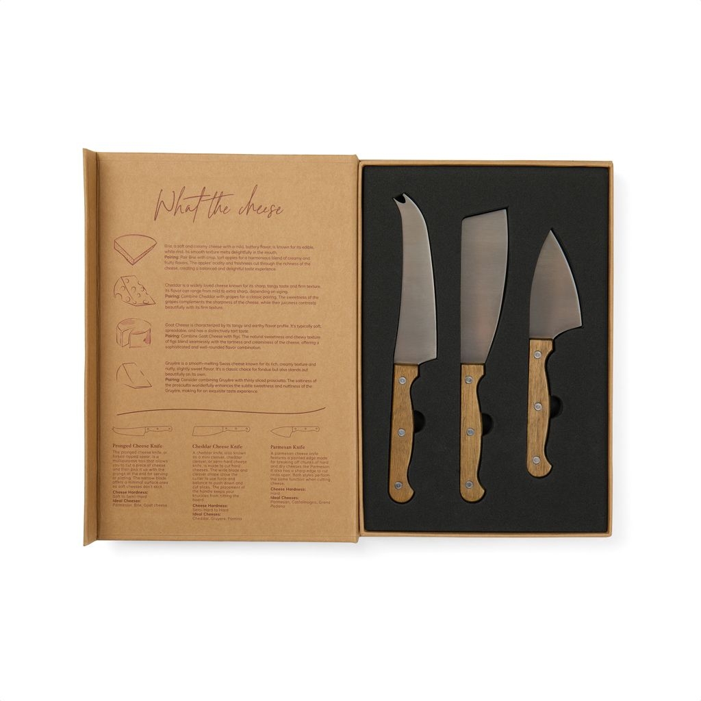 XDV26136-27VINGA Kaesemesser-Set Story of Cheese_ braun
