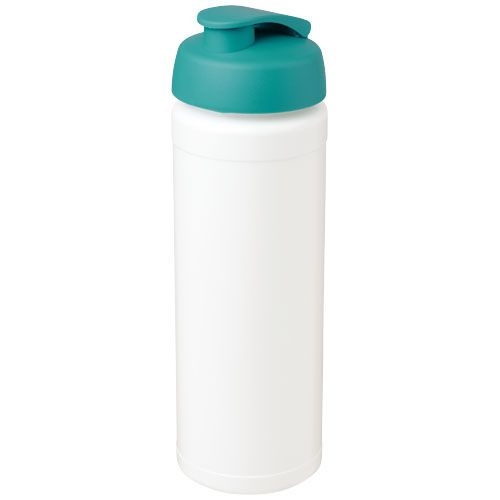 PF210074-6Baseline® Plus grip 750 ml Sportflasche mit Klappdeckel_ weiss_aquablau PF210074-6Baseline® Plus grip 750 ml Sportflasche mit Klappdeckel_ weiss_aquablau