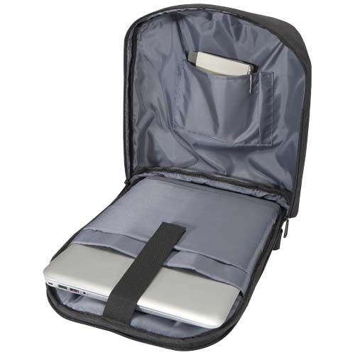 PF130110-3Luma 15_ GRS Laptop-Rucksack aus recyceltem Material mit Diebstahlschutz 10L_ schwarz