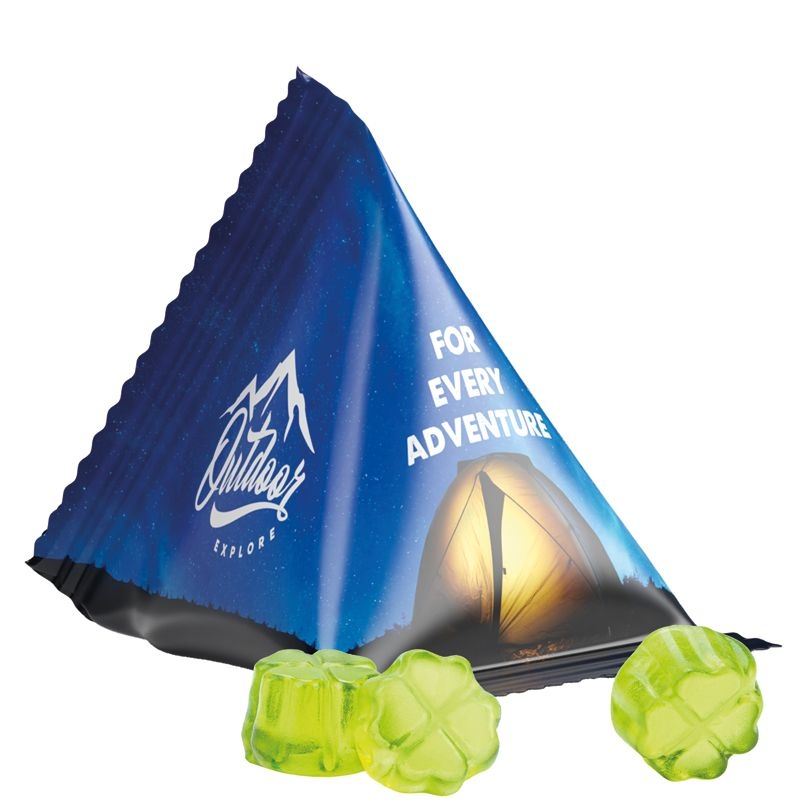 JG10063-23Tetraeder 15 g Trolli Fruchtgummi Standardformen_ Kleeblatt_ weisse Folie
