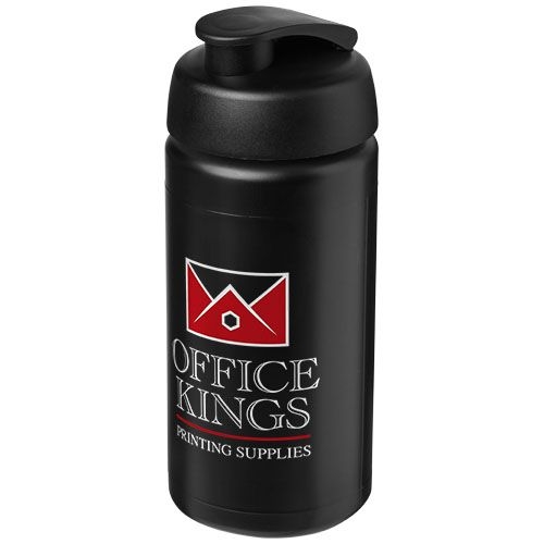 PF210072-12Baseline® Plus grip 500 ml Sportflasche mit Klappdeckel_ schwarz