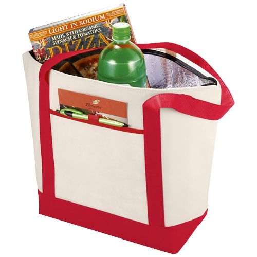 PF120085-3Lighthouse Non Woven Kuehltasche 21L_ natural_rot PF120085-3Lighthouse Non Woven Kuehltasche 21L_ natural_rot
