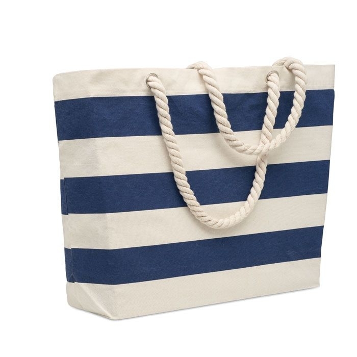 MO2126-06Heaven Stripe Strandtasche Baumwolle 220 g_ weiss