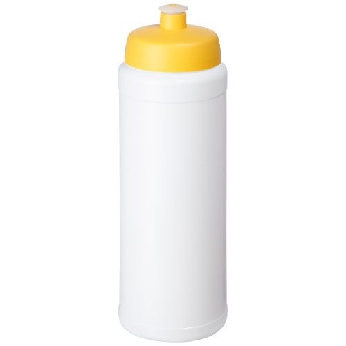PF210689-11Baseline® Plus grip 750 ml Sportflasche mit Sportdeckel_ weiss_gelb PF210689-11Baseline® Plus grip 750 ml Sportflasche mit Sportdeckel_ weiss_gelb