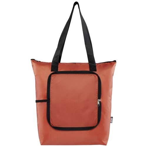 PF130092-3EcoFold faltbare RPET Kuehltasche 15 L_ ziegelstein