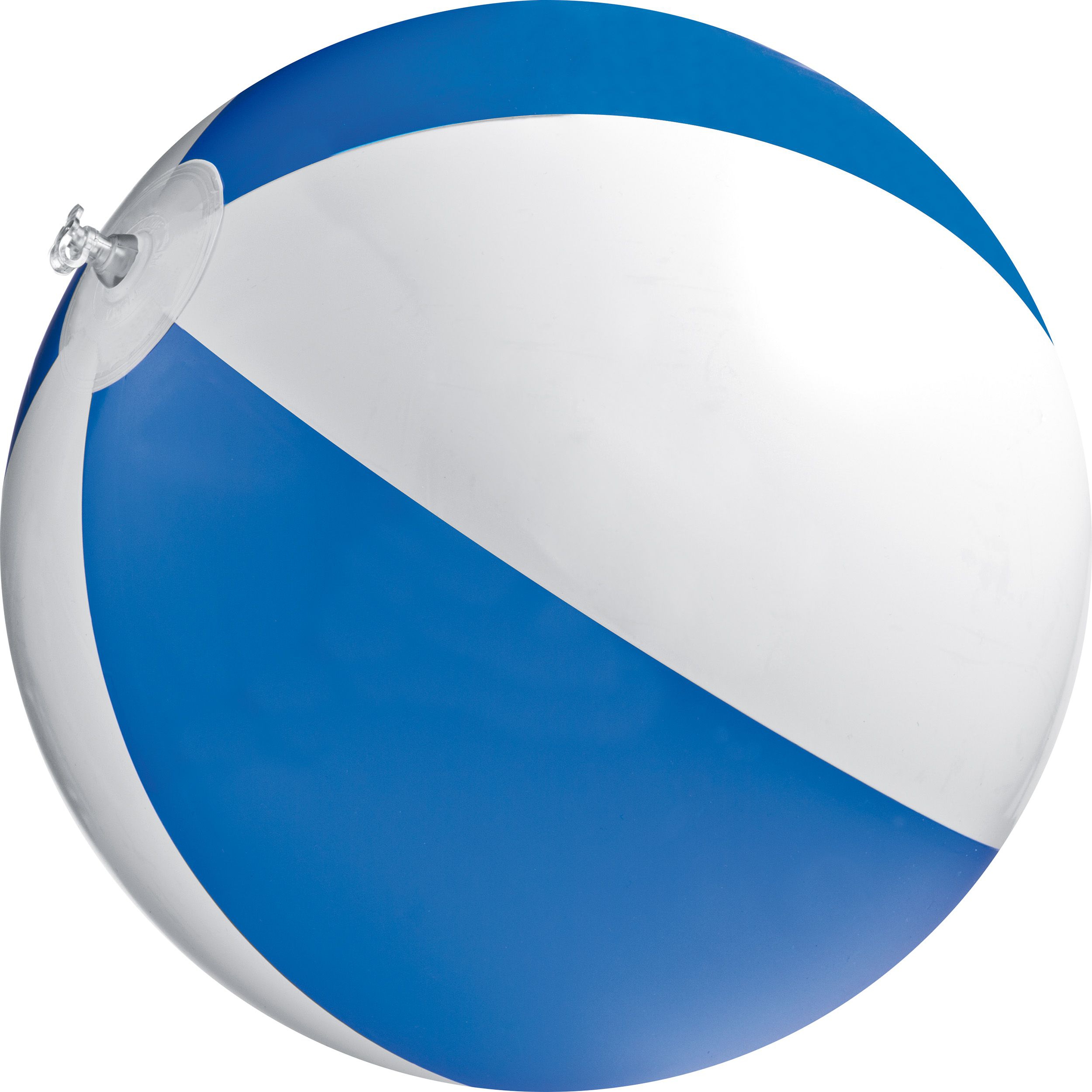 Strandball aus PVC mit einer Segmentlänge von 40 cm, blau
