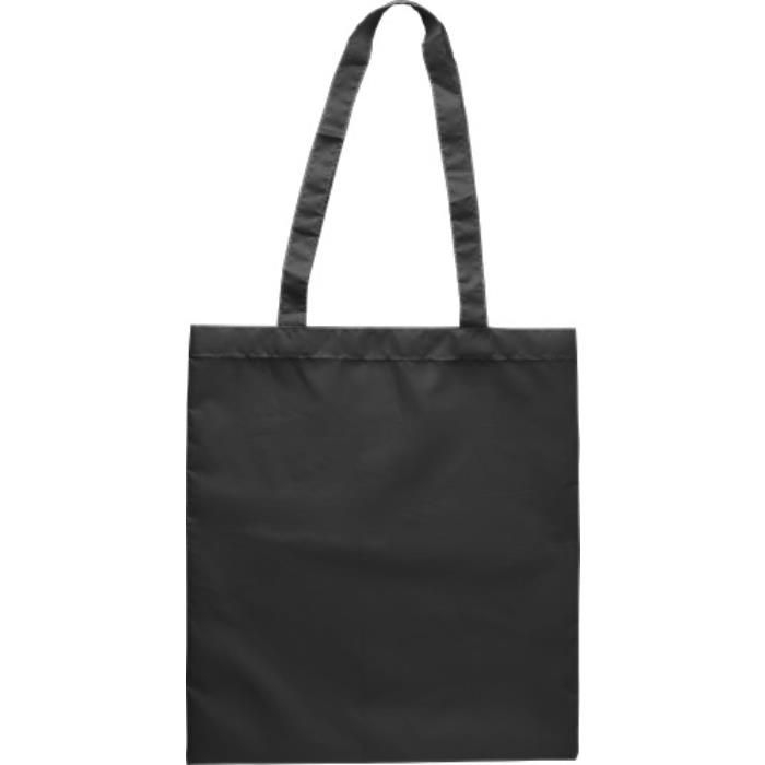 Einkaufstasche aus rPET-Polyester Anaya, Schwarz
