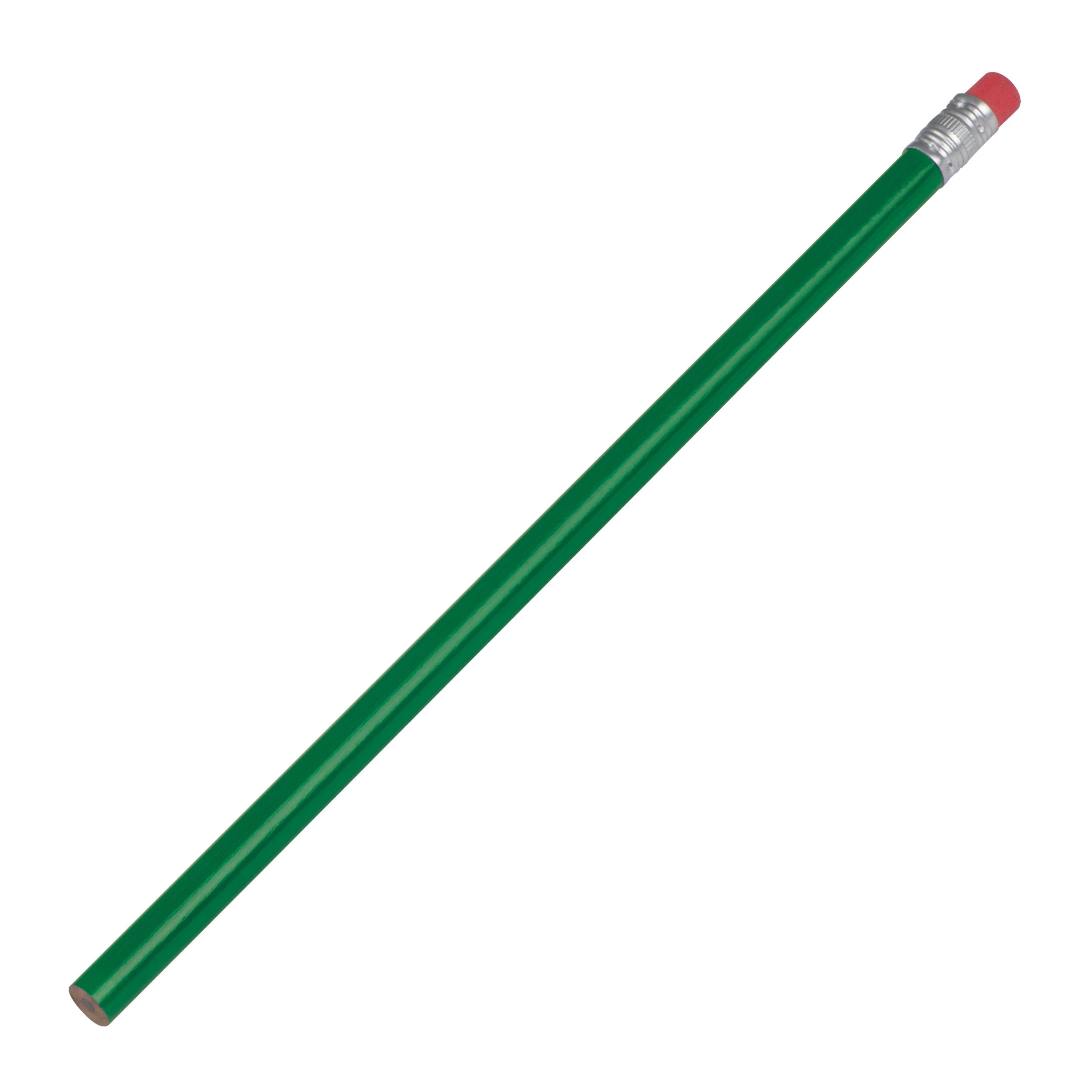Bleistift mit Radiergummi, grün