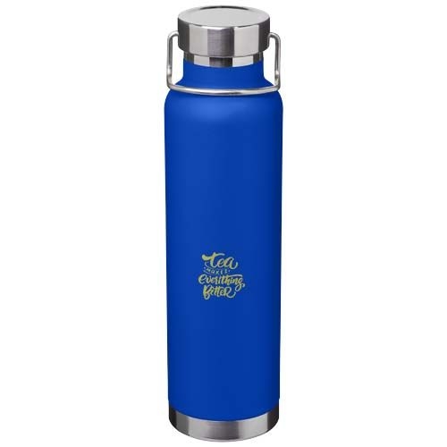 PF100865-3Thor 650 ml RCS-zertifizierte Kupfer-Vakuum Isolierflasche aus recyceltem Edelstahl _ royalblau
