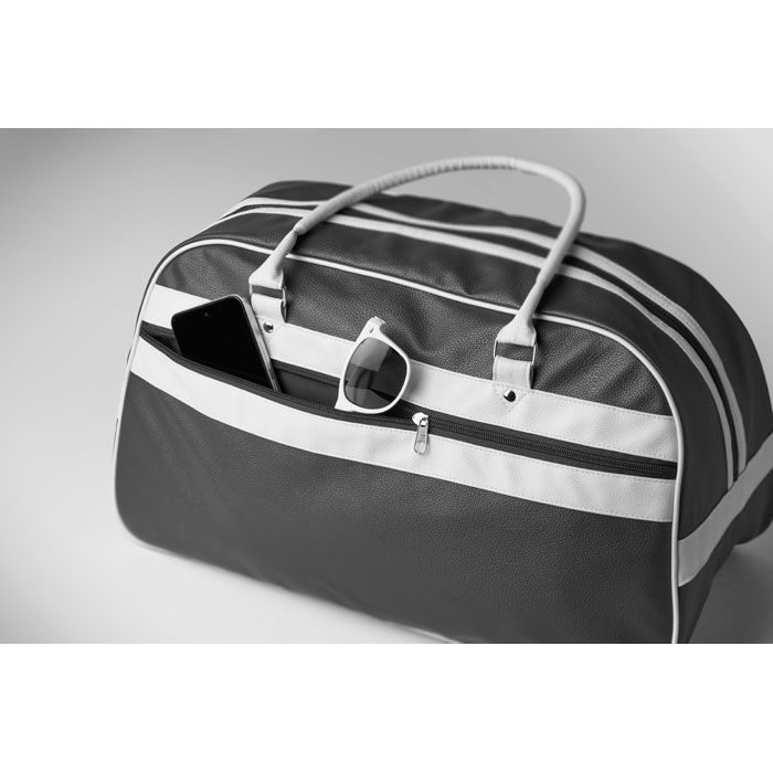 MO2987-03Nostalgic Sporttasche PU_ schwarz