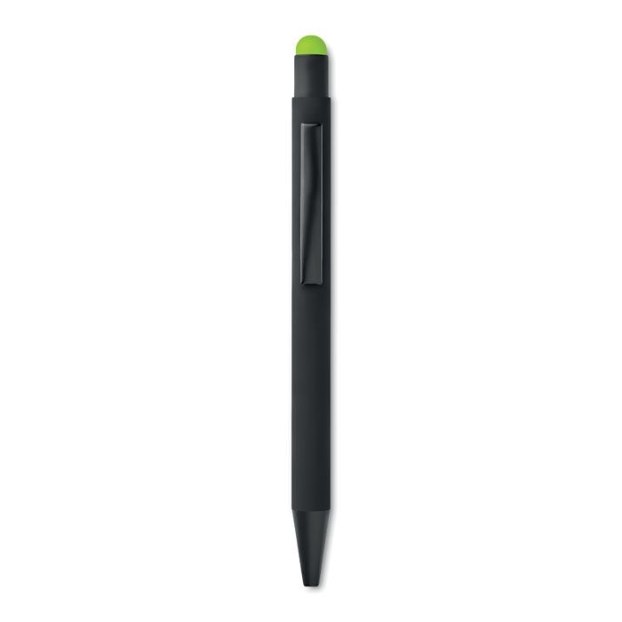 MO9393-48Negrito Druckkugelschreiber mit Stylus_ Limette