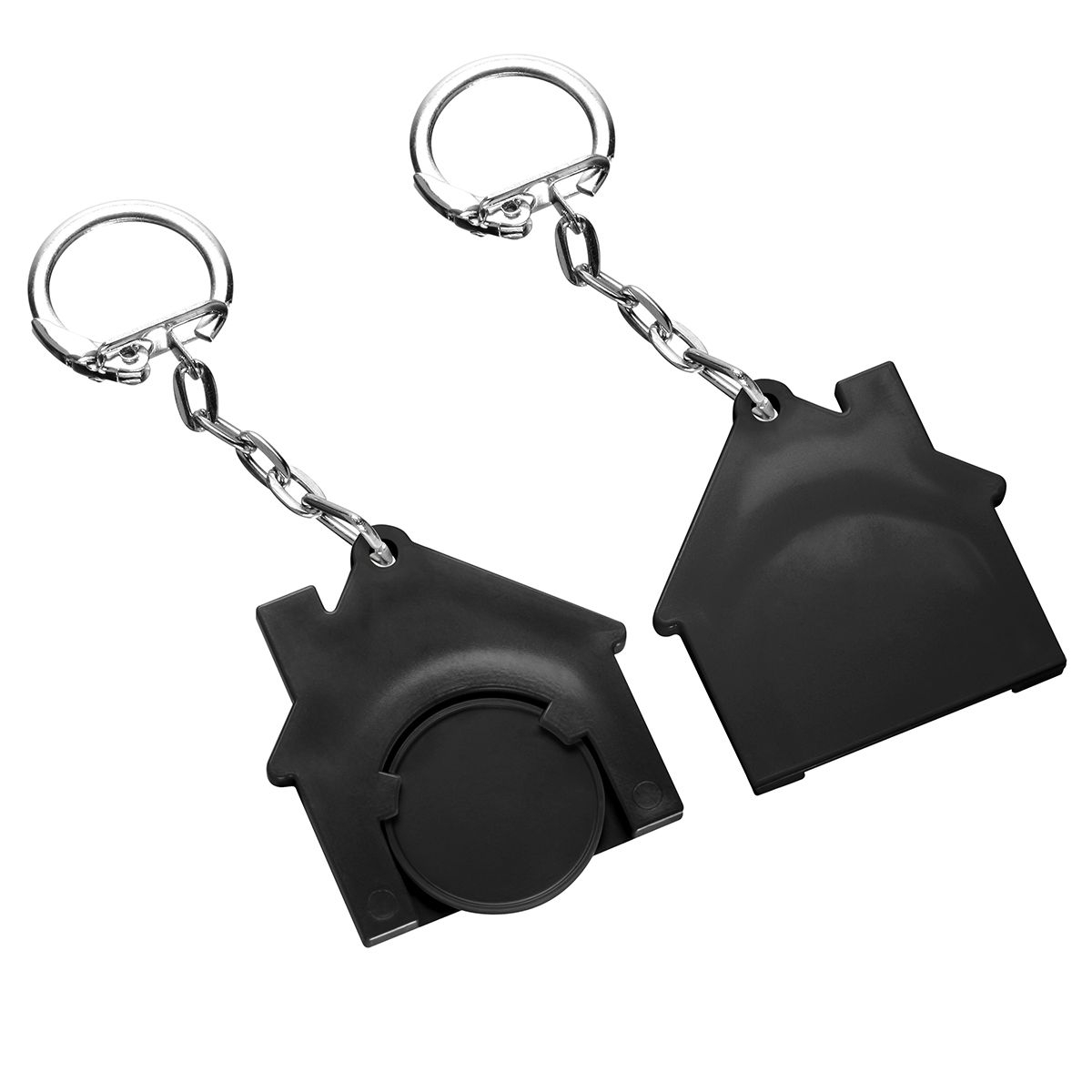 HE7516K-6-6Chiphalter mit 1€-Chip _Haus_ schwarz_ schwarz