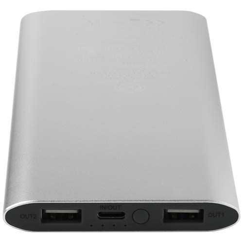 PF124385-3Juice 8000 mAh Typ-C kabellose Powerbank aus recyceltem Aluminium_ silber