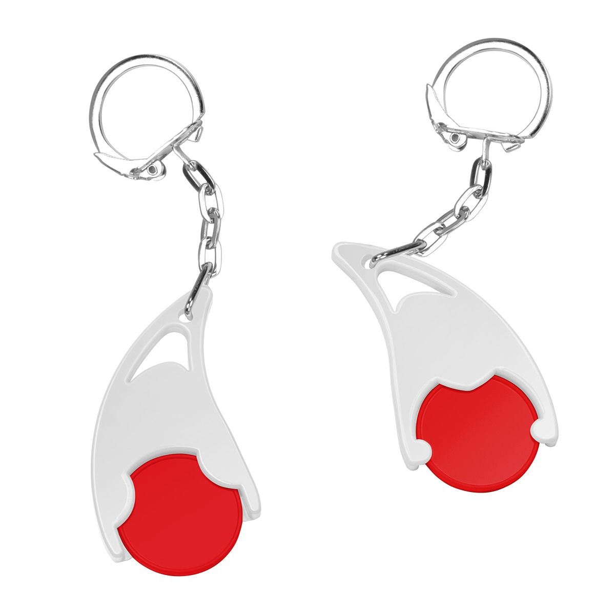 HE7491K-1-0Chiphalter mit  1€-Chip _Epsilon_ rot_ weiss