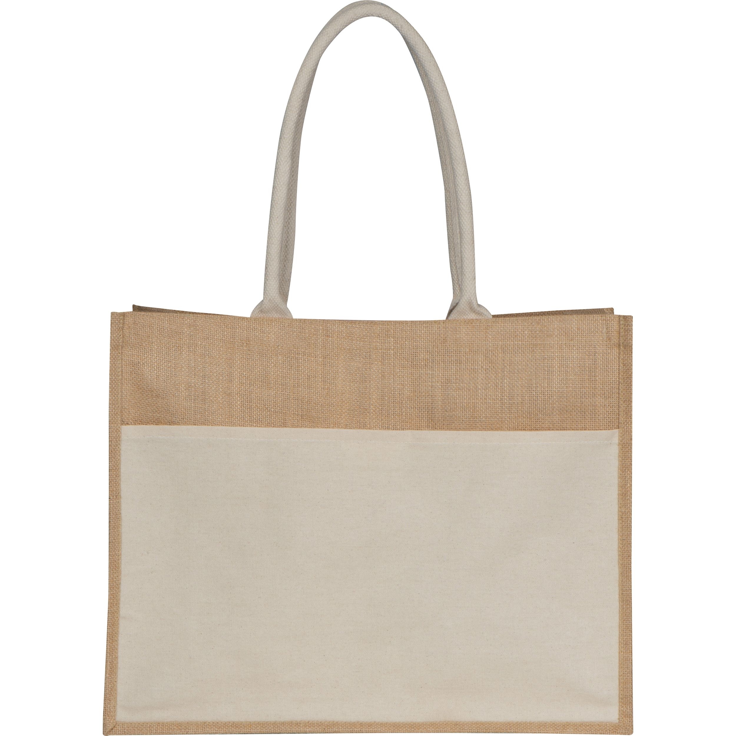 MA63891-13Jutetasche mit Vorfach ANA_ beige
