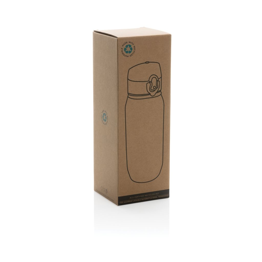 XDP437.00-0Yide RCS  rPET verschliessbare Wasserflasche 600ml_ transparent