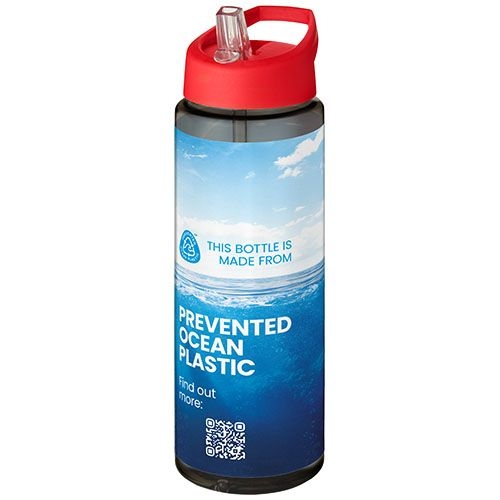 PF210486-3H2O Active® Eco Vibe 850 ml Sportflasche mit Ausgussdeckel_ kohle_rot