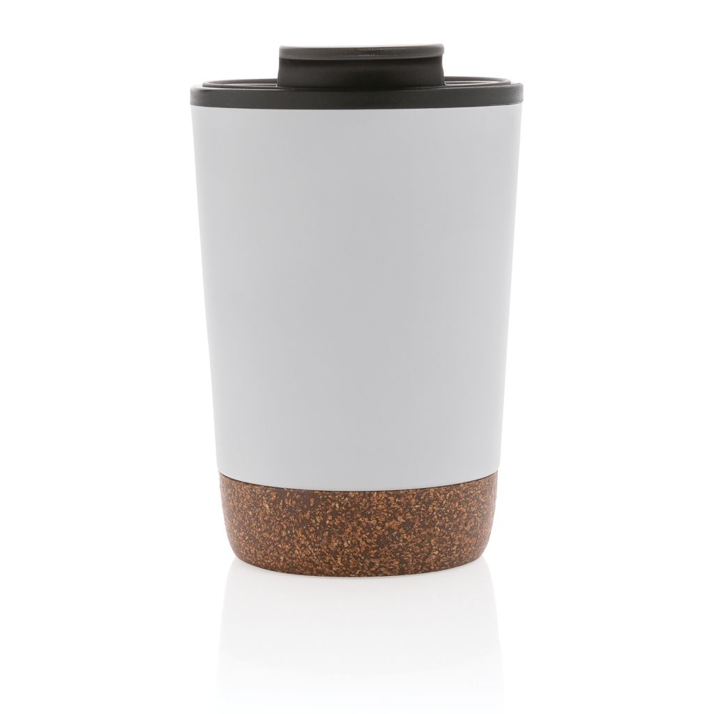 XDP435.07-3RCS recycelter Edelstahl-Kaffeebecher mit Kork_ weiss