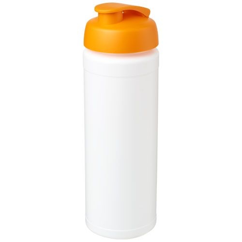 PF210074-8Baseline® Plus grip 750 ml Sportflasche mit Klappdeckel_ weiss_orange PF210074-8Baseline® Plus grip 750 ml Sportflasche mit Klappdeckel_ weiss_orange