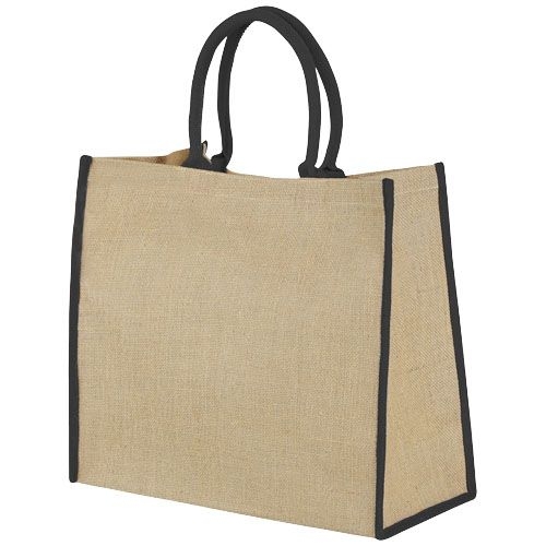 PF120182-2Harry farbige Jute Tragetasche 25L_ natur_schwarz PF120182-2Harry farbige Jute Tragetasche 25L_ natur_schwarz