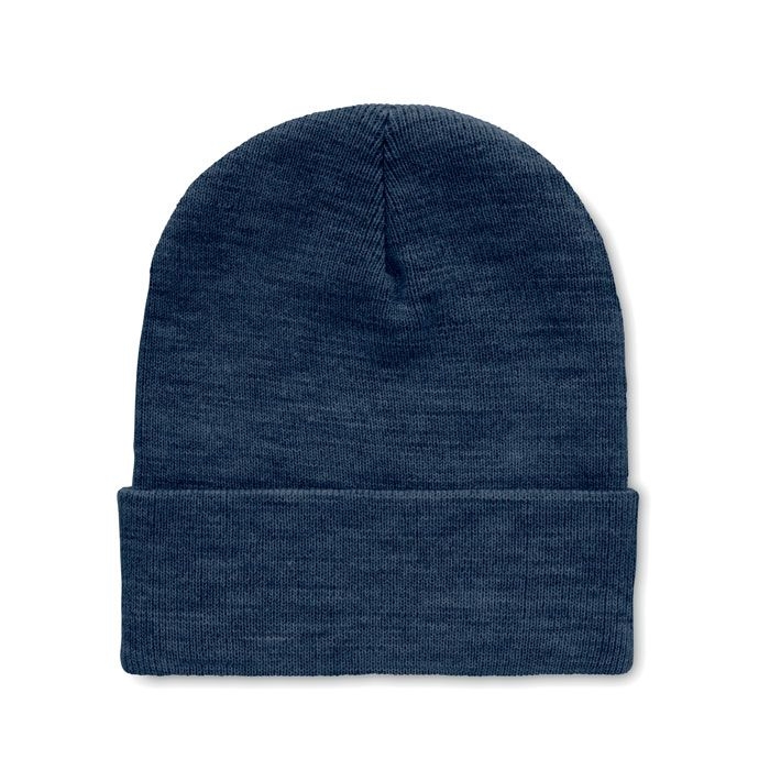 MO9965-04Polo Rpet Beanie mit Umschlag RPET_ Blau