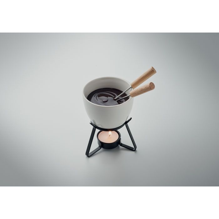 MO2385-06Kase Keramik-Fondue-Set 240 ml_ weiss