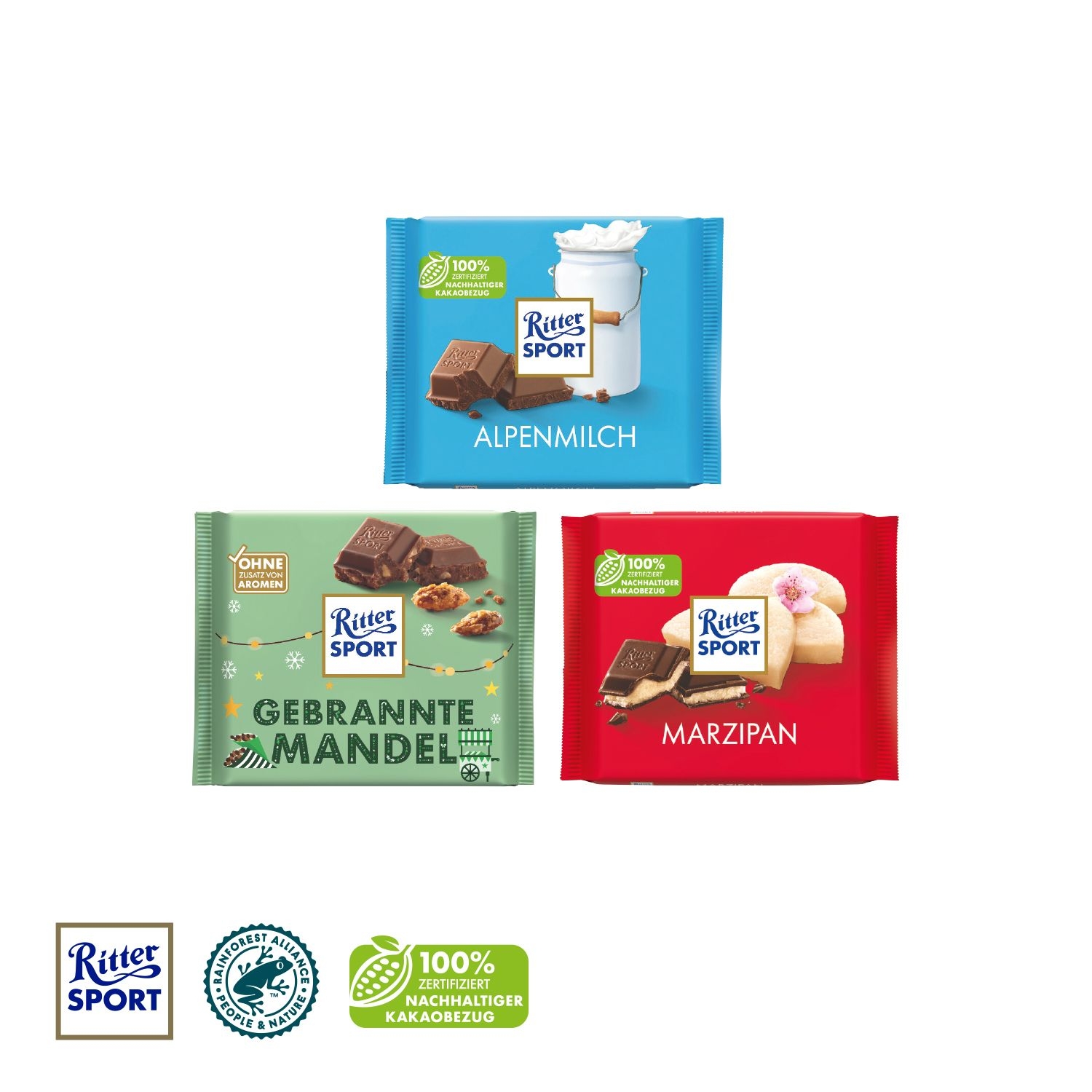 CD95443-01Ritter SPORT mit Werbebanderole_ Ritter SPORT 100g