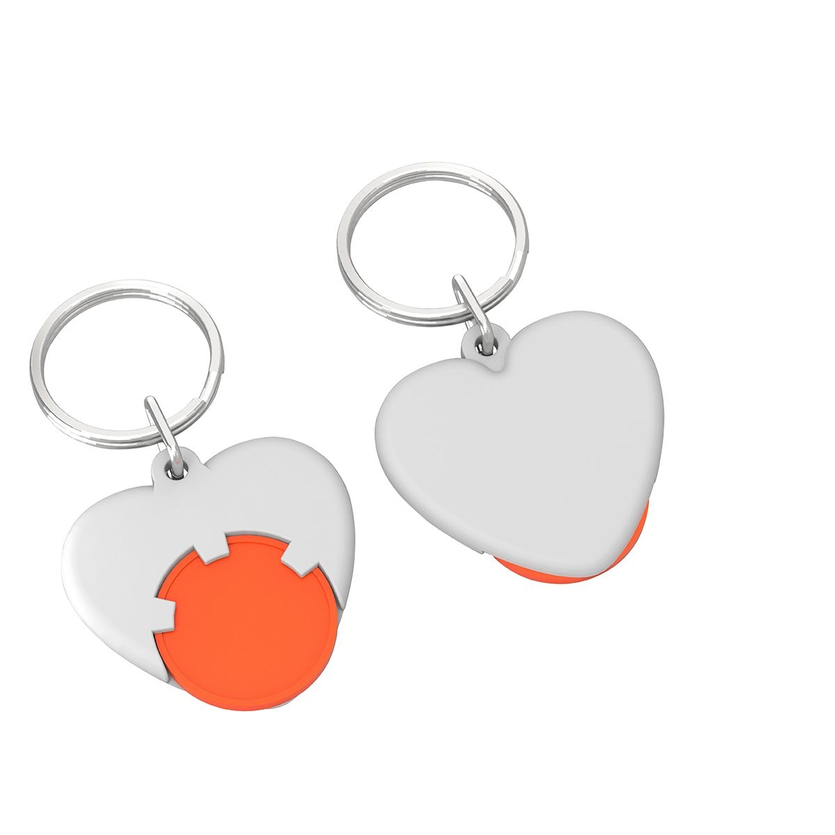 HE8652R-5-0Chiphalter mit 1€-Chip _Herz_ orange_ weiss HE8652R-5-0Chiphalter mit 1€-Chip _Herz_ orange_ weiss