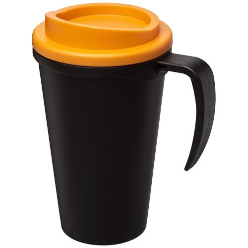 PF210004-18Americano® Grande 350 ml Isolierbecher_ schwarz_orange PF210004-18Americano® Grande 350 ml Isolierbecher_ schwarz_orange