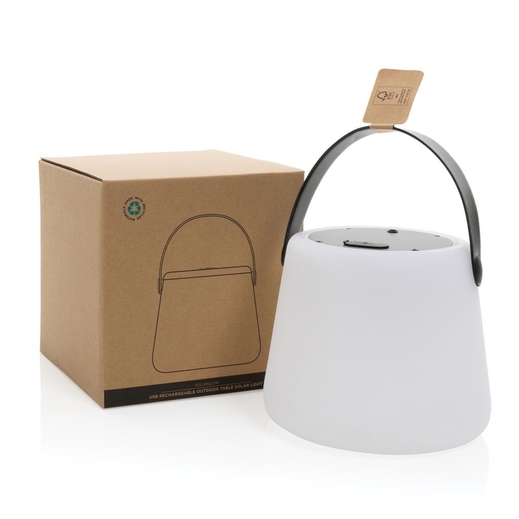 XDP513_47-3SolarGlow Aussenleuchte aus RCS rec. Kunststoff mit USB-Lampe_ weiss