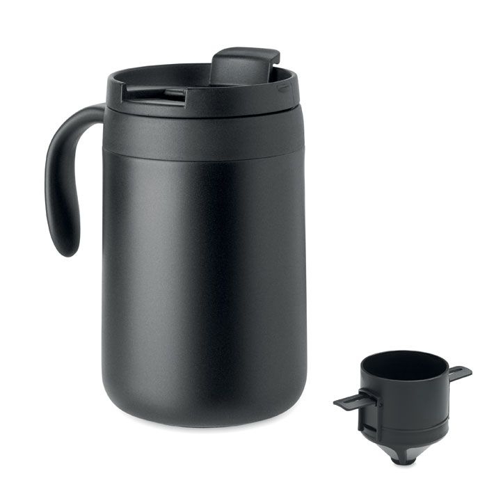 MO3209-03Cafetito Doppelwandiger Becher _ Filter_ schwarz