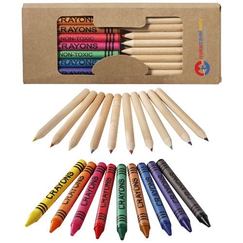 PF106788-1Lucky 19-teiliges Waxmal- und Buntstifte Set_ natur