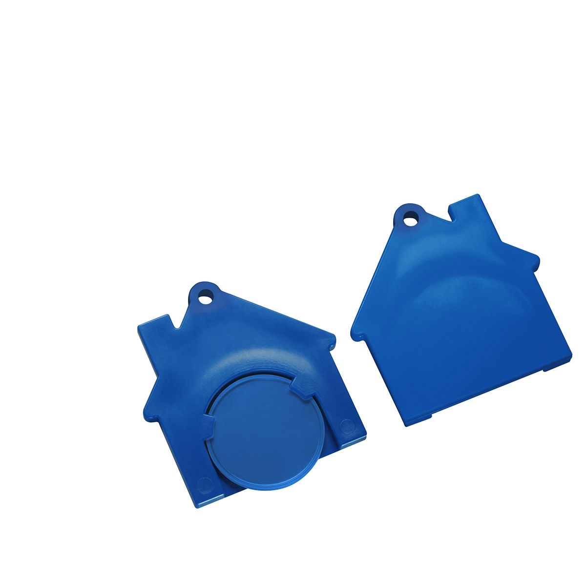 HE7516-3-3Chiphalter mit 1€-Chip _Haus_ blau_ blau
