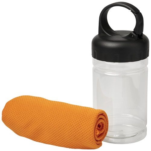 PF126170-3Remy Kuehlhandtuch in PET-Behaelter_ orange PF126170-3Remy Kuehlhandtuch in PET-Behaelter_ orange
