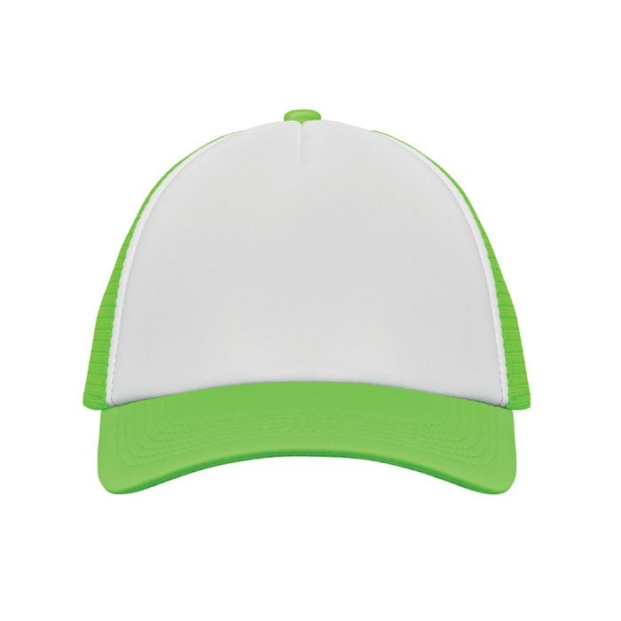 MO2269-68Bubble Trucker cap 5 panels_ neon gruen
