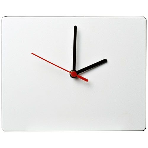 Brite-Clock® rechteckige Wanduhr, schwarz