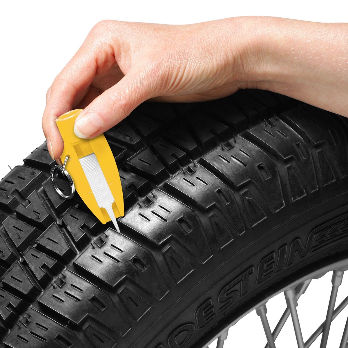 HE8275R-4-0Reifenprofiltiefenmesser mit Ventilkappendreher_ gelb_ weiss