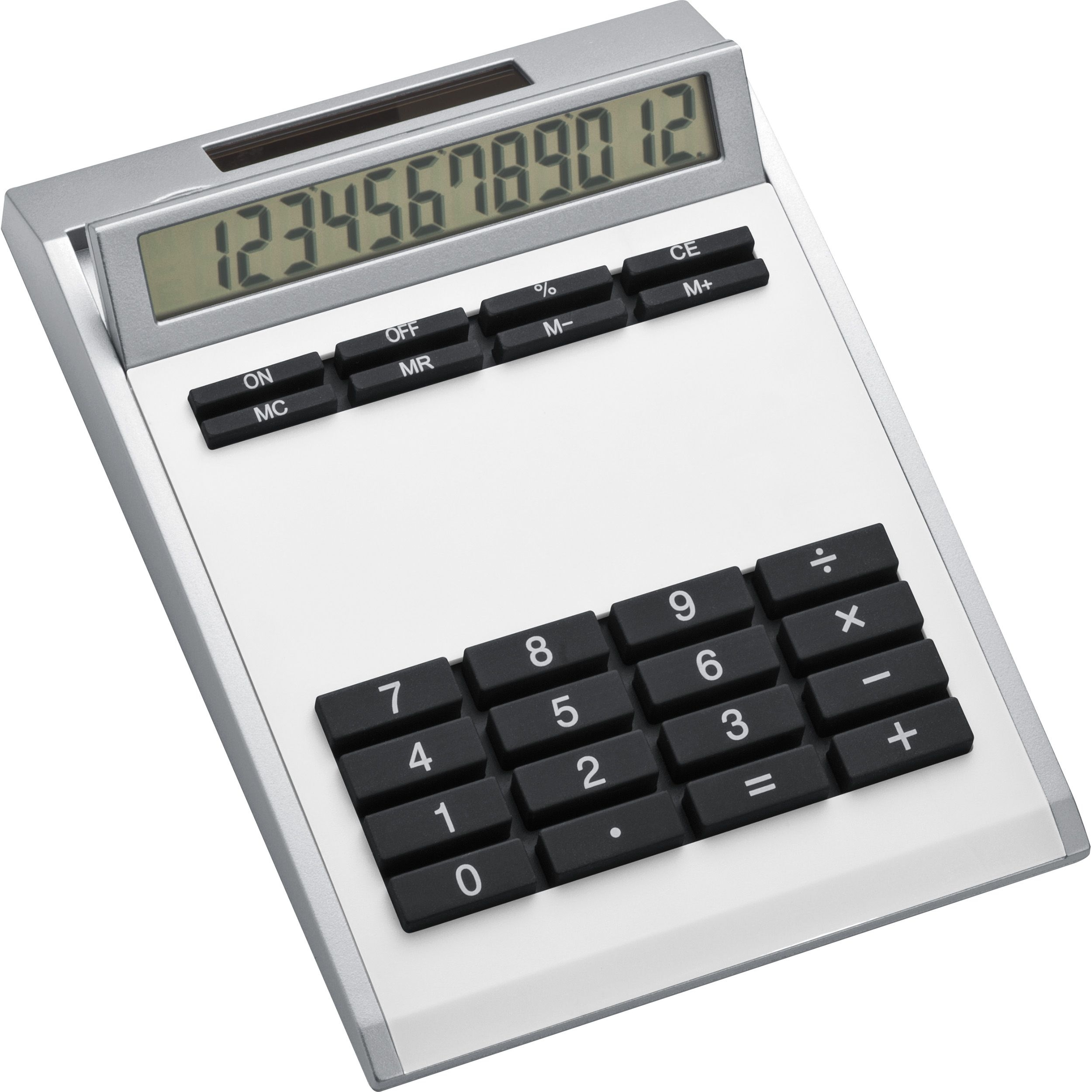 MA33540-06Tischrechner Eigendesign mit 12 Digits aus Kunststoff_ weiss
