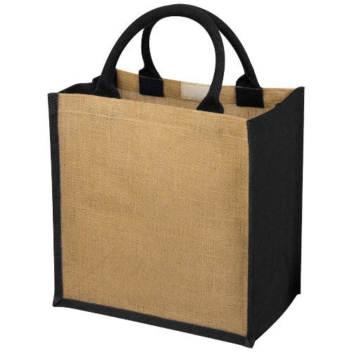 Chennai Jute Tragetasche 16L, natur,schwarz