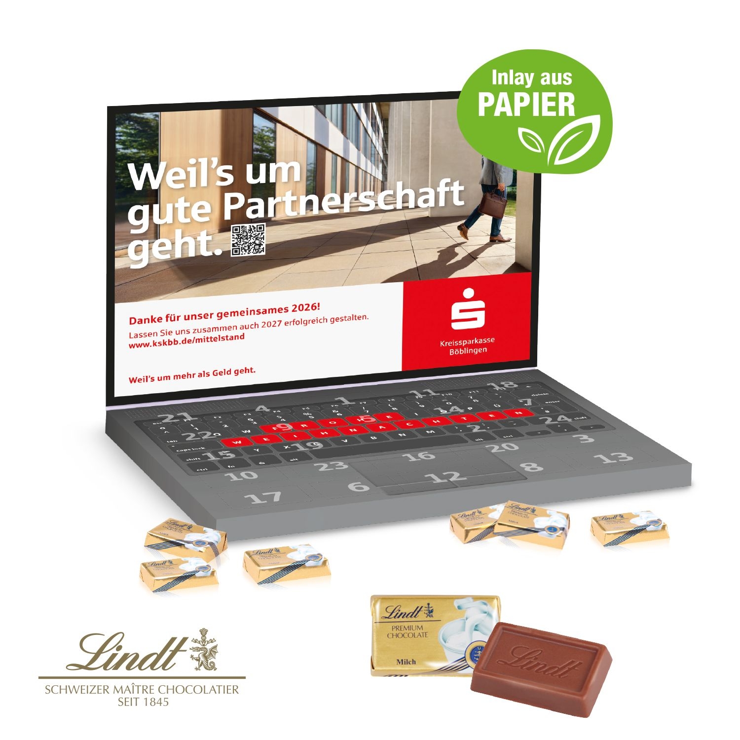 CD55336-01Adventskalender _Laptop_ mit Lindt Schokolade_ Inlay aus Papier_ Motiv-Vorlage