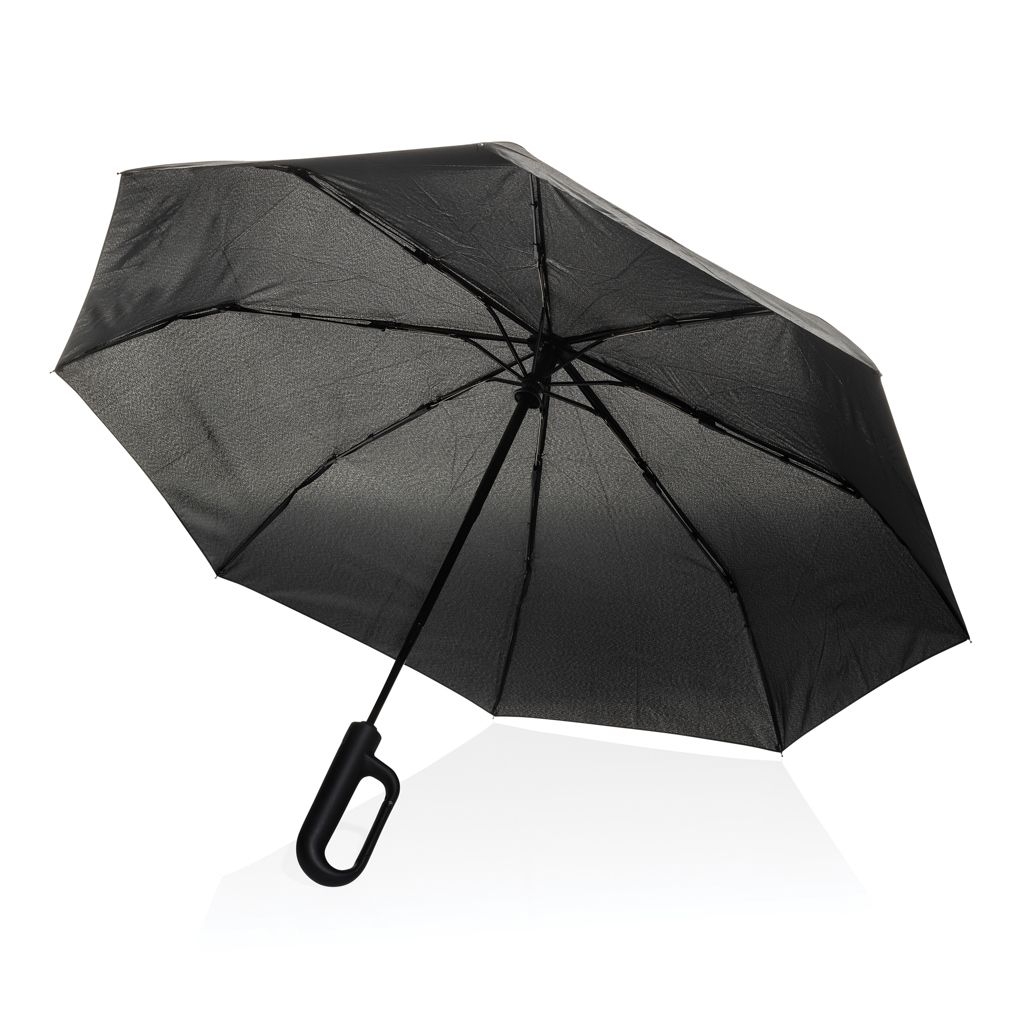 XDP850.71-01Yara 21“ AWARE™ rPET Regenschirm mit Karabiner_ schwarz