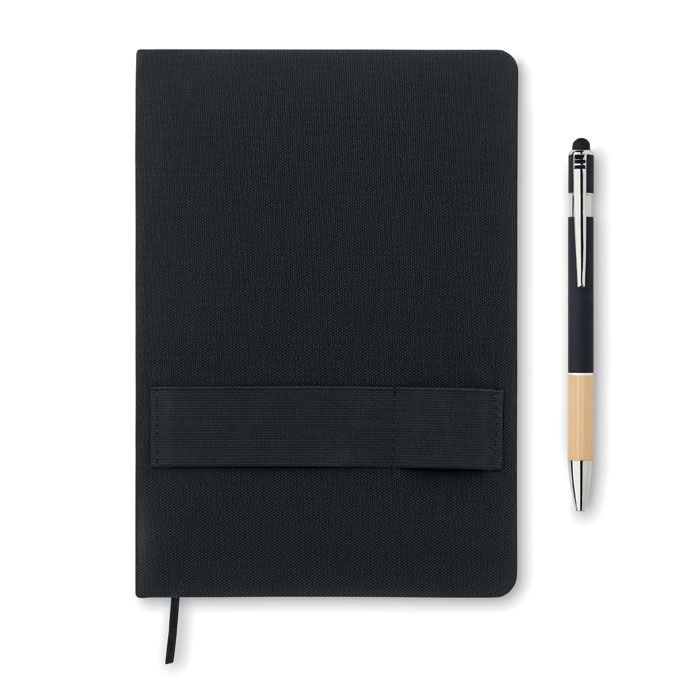 MO2469-03Nota DIN A5 RPET Notizbuch-Set_ schwarz