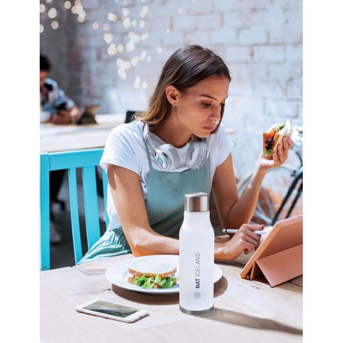 MO6237-26Glacier Rpet Trinkflasche RPET 600ml_ transparent weiss