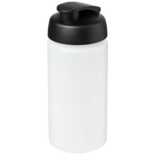 PF210072-16Baseline® Plus grip 500 ml Sportflasche mit Klappdeckel_ transparent_schwarz PF210072-16Baseline® Plus grip 500 ml Sportflasche mit Klappdeckel_ transparent_schwarz