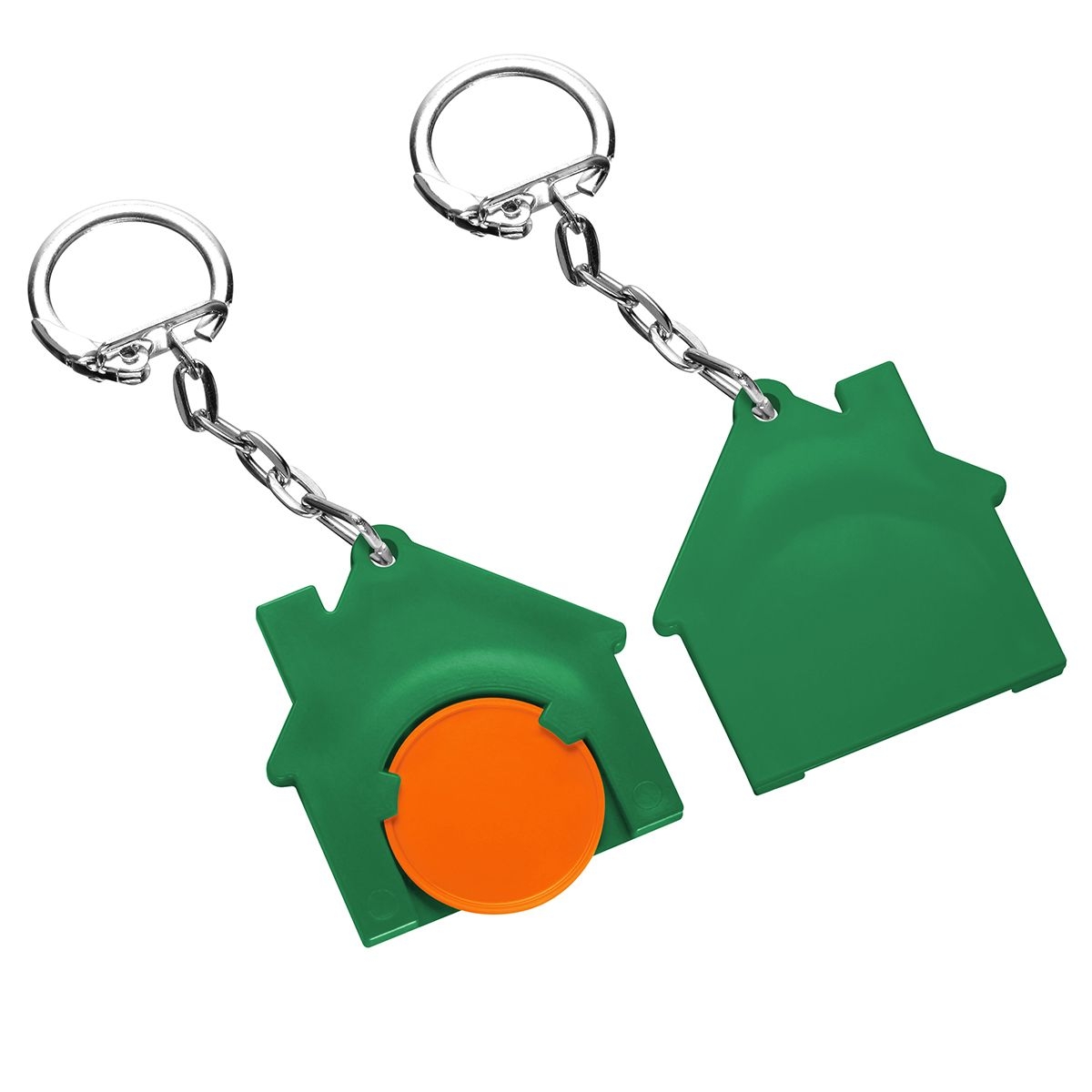 HE7516K-5-2Chiphalter mit 1€-Chip _Haus_ orange_ gruen